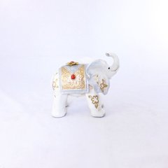 Статуэтка слоника с украшениями, хобот к верху 20 см H2624-1N