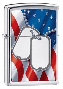 Зажигалка Zippo Flag & Dog Tags 28291