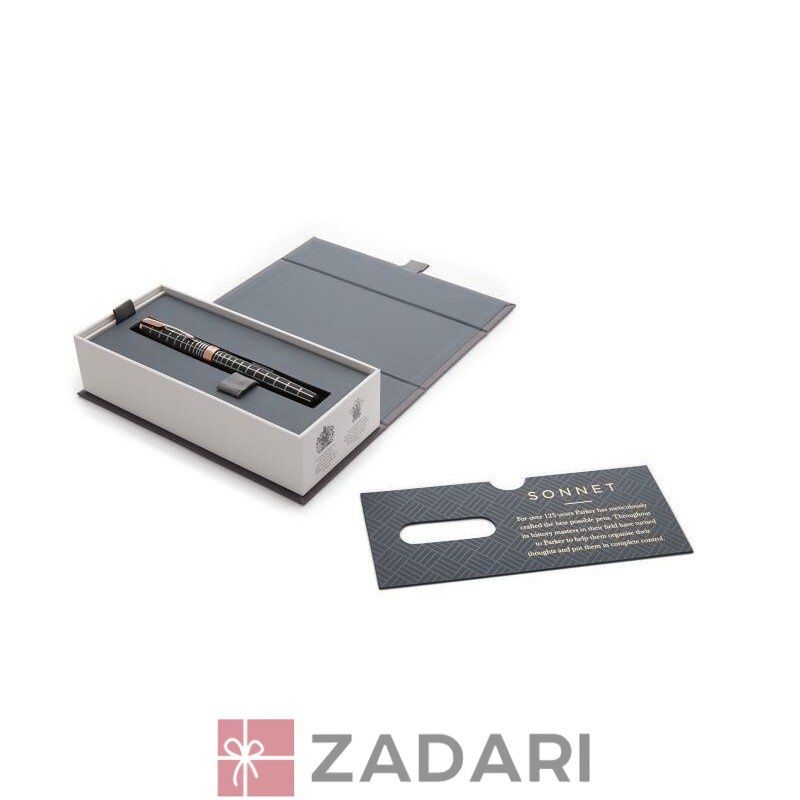 Перьевая ручка Parker SONNET 17 Brown Rubber PGT FP F 87 511