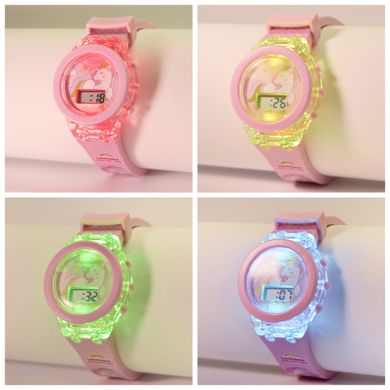 Дитячий наручний годинник для дівчинки з підсвічуванням Unicorn Collection (єдиноріг) рожевий UNI256-01