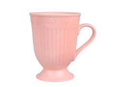 Чашка ажур 450мл розовая