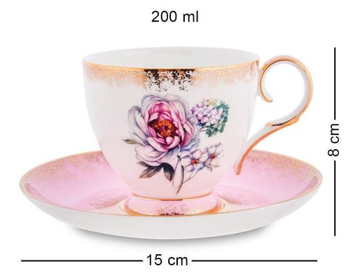 Чайный набор на 2 перс. "Цветок Неаполя"JK-121