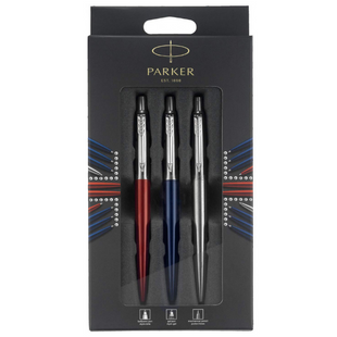 Набор ручек Parker JOTTER 17 Kensington Red CT BP + Royal Blue CT GEL + SS CT PCL в подар.уп. LONDON 16 992bL