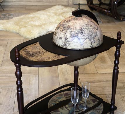 Глобус бар со столиком Зодиак кремовый сфера 33 см 33035N
