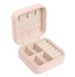 Скринька для зберігання прикрас, органайзер для ювелірних виробів, футляр для біжутерії квадратна рожева BX-AS.01