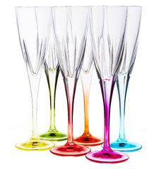 Набор бокалов для шампанского 6 шт. 170 мл RCR "Fusion Colours" 26017020006