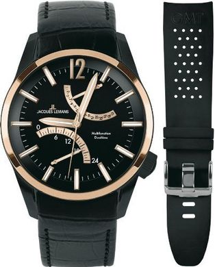 Мужские часы Jacques Lemans Sports Liverpool GMT 1-1583H (с двумя ремешками)