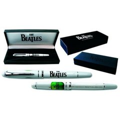 Ручка гелевая "The Beatles", белая, в подарочной упаковке