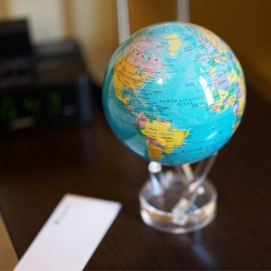 Глобус самовращающийся Solar Globe Mova Физическая карта Мира