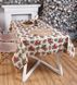 Скатерть гобеленовая новогодняя с люрексом candle lurex 140х140см