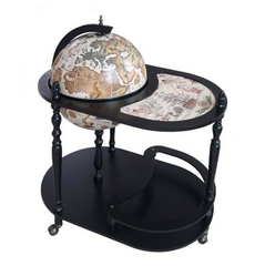 Глобус бар со столиком Карта мира черный сфера 42 см Grand Present 42004W-B