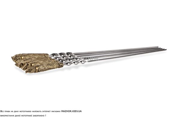 Набор шампуров BergKoch "Лесные звери" BK-7910 с ножом в колчане