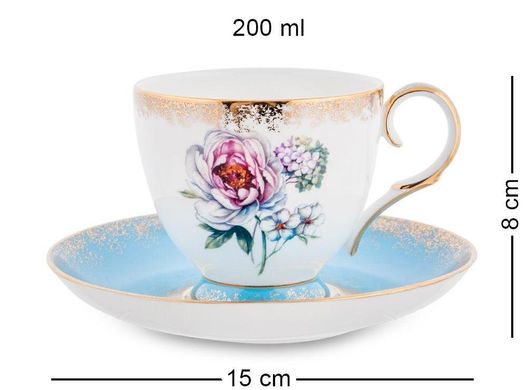 Чайный набор на 2 перс. "Цветок Неаполя" JK-128
