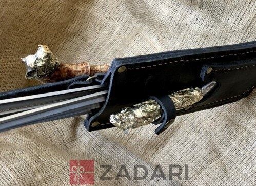 Набір шампурів BergKoch "Лісові звірі" з вилкою і ножем в сагайдаку 6 шт