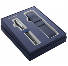 Ручка перова Waterman EXPERT Black CT FP M + чохол в подарунковій упаковці GIFT20 10 029b20