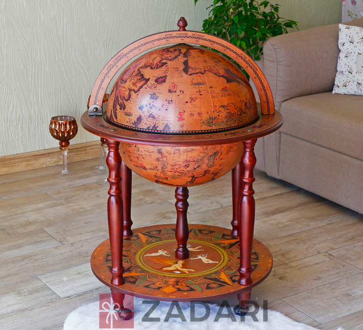 Глобус бар підлоговий Зодіак кремовий сфера 45 см Grand Present 45003N