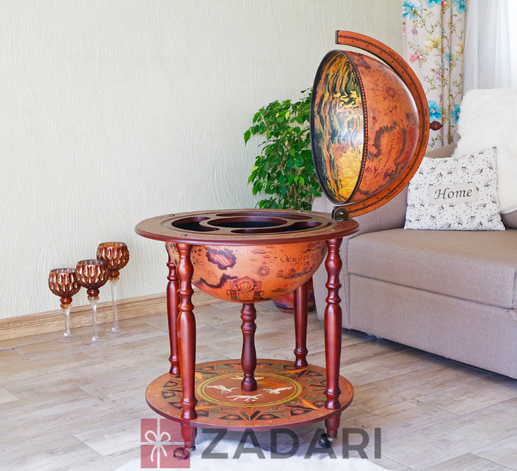 Глобус бар підлоговий Зодіак кремовий сфера 45 см Grand Present 45003N