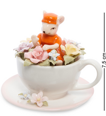 Статуетка "Мишка в квітковій чашці" (Pavone) CMS-62/ 3