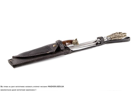 Набор шампуров BergKoch "Дикий кабан" с ножом в колчане BK-7906