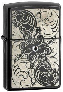 Зажигалка Zippo GUNSTOCK FILIGREE SWAROVSKI EBONY 28324