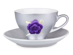 Чайный набор сиреневый цветок 2 предмета