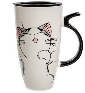 MUG-114/4 Прикольная кружка на подарок "Котик-обормотик"