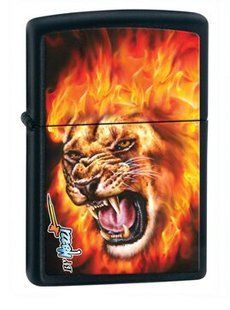 Зажигалка Zippo Mazzi Flaming Lion Head 28003