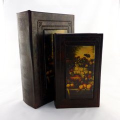 Шкатулка-книга набор из 2х фрукты 22-KSH-XZ-PU09125A