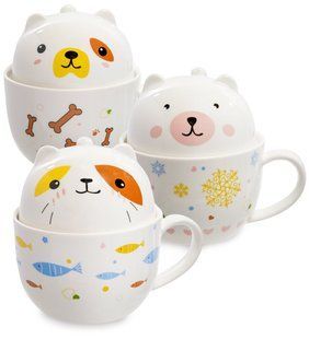 MUG-103 Прикольная кружка на подарок "Ушки, хвостики" в асс.
