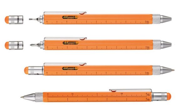 Ручка шариковая-стилус Construction, оранжевая