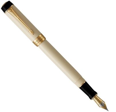 Перьевая ручка Parker Duofold Classic Ivory & Black GT FP-C F 92 201