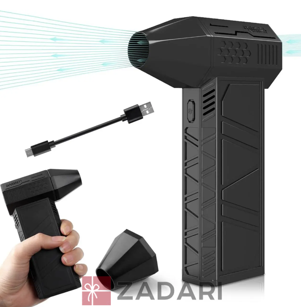 Портативный турбовентилятор 5000мАч, заряд от USB HJU01-FGY02
