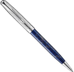Шариковая ручка Parker Sonnet 17 SE Atlas Blue Silver PT BP 88 332