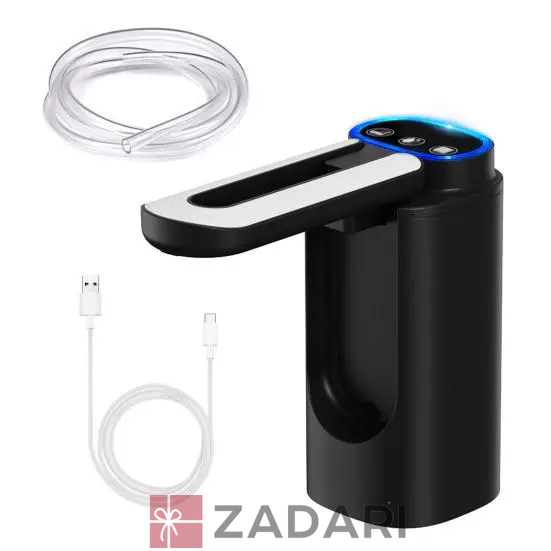 Автоматична помпа дозатор для води насос для пляшок з водою з USB зарядкою Чорна IUY01-FRT02