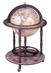 Глобус напольный бар с картой миграции людей кремовый сфера 42 см Grand Present 42001N