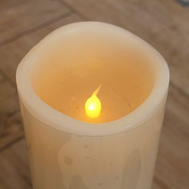 Светодиодная свеча ночник Пламя кремовый воск h30см d9см 2591200