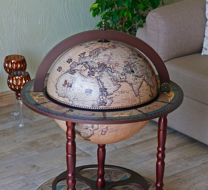 Глобус напольный бар с картой миграции людей кремовый сфера 42 см Grand Present 42001N