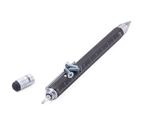 Ручка шариковая-стилус "Construction" с линейкой, уровнем и отверткой, чёрная