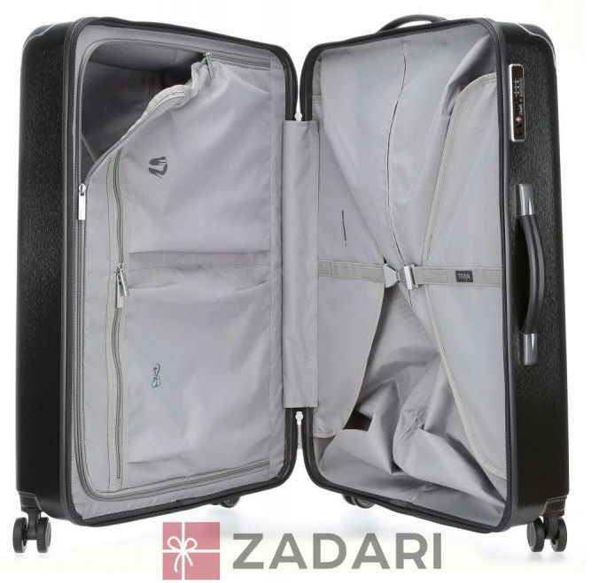 Чемодан на 4 колесах Titan BARBARA GLINT/Anthracite Metallic L Большой черный Ti845404-04