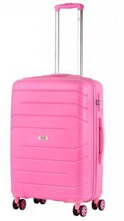 Чемодан TravelZ Big Bars (M) Pink 927274