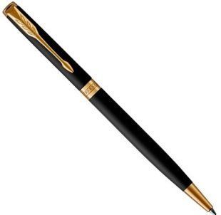 Шариковая ручка Parker SONNET 17 Slim Matte Black Lacquer GT BP 84 831
