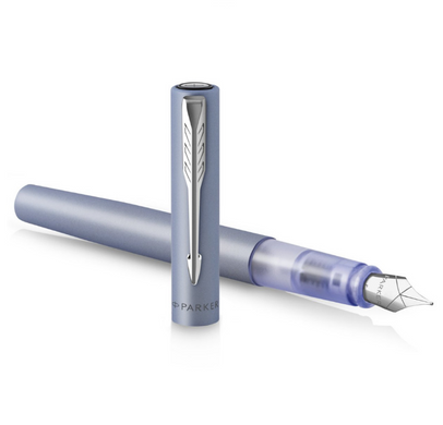 Ручка перьевая Parker VECTOR 17 XL Metallic Silver Blue CT FP F 06 111