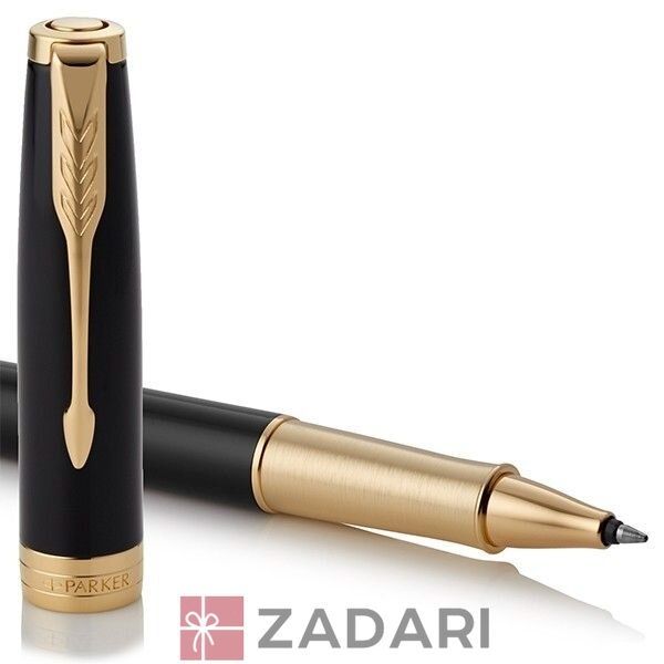 Ручка ролер Parker SONNET 17 Black Lacquer GT RB 86 022