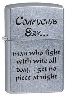 Запальничка Zippo Confucius Say Wife Night 28460