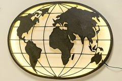 Настенный светодиодный ночник карта мира L99см 1003887