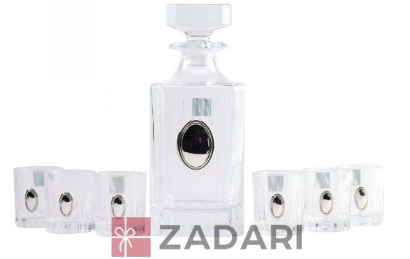 Набір для горілки Boss Crystal "Гармонія" графин, 6 чарок BCR7