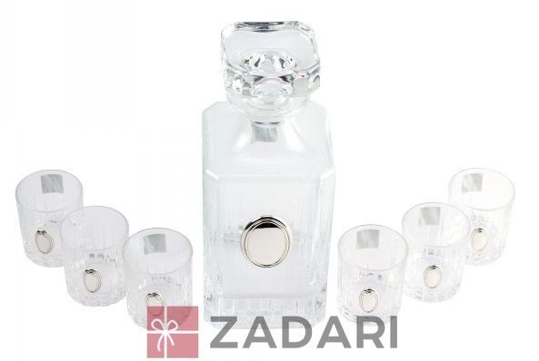 Набір для горілки Boss Crystal "Гармонія" графин, 6 чарок BCR7
