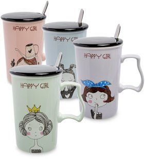 MUG-106 Прикольная кружка на подарок "Счастливая девчонка" в асс.