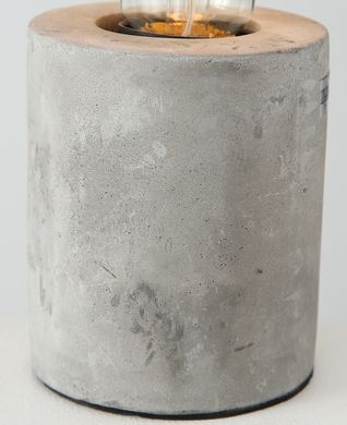 Настольная лампа ночник "Тесла" серый бетон h10см (комплект светильник и лампа) 1009768