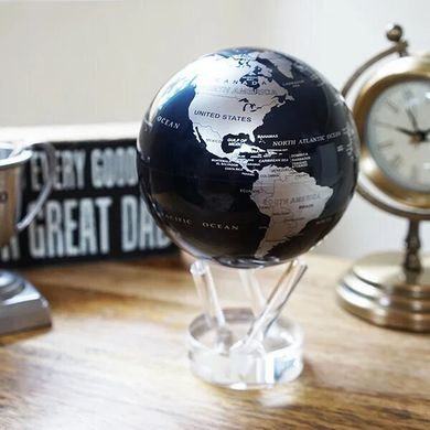 Гиро-глобус Solar Globe Mova "Политическая карта" 21,6 см серебристо-черный (MG-85-SBE)